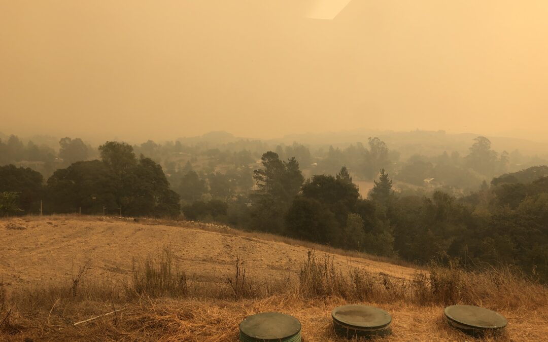 Smoke from 2020 Glass Fire in Sonoma County