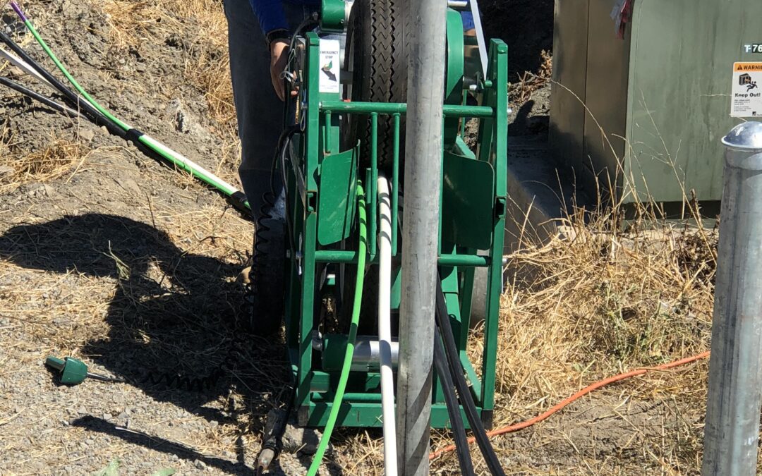 Pulling 200A electrical service wire to building envelope