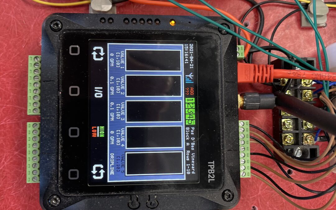 Smart irrigation controller device on test bench